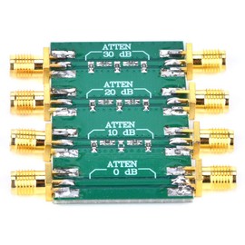 AUNMAS High Frequency Attenuator, DC-4.0GHz 23dBm Fixed Attenuator SMA Double Socket Head Radio Frequency Attenuator for Electronic Devices
