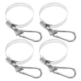 VANZACK 4 Pieces Flagpole Clips Heavy Duty Flag Clips Stainless Steel Flagpole Rings with Carabiner Clamp for Boat Yacht Truck ATV Garden Houses
