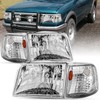 SOCKIR Headlight Assembly Replacement for 1993-1997 Ford Ranger Headlights +