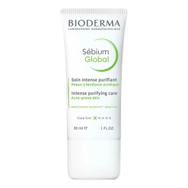 Bioderma Sébium Global Crema Facial, Elimina y Previene Imperfecciones, Piel con Acné, 30 ml