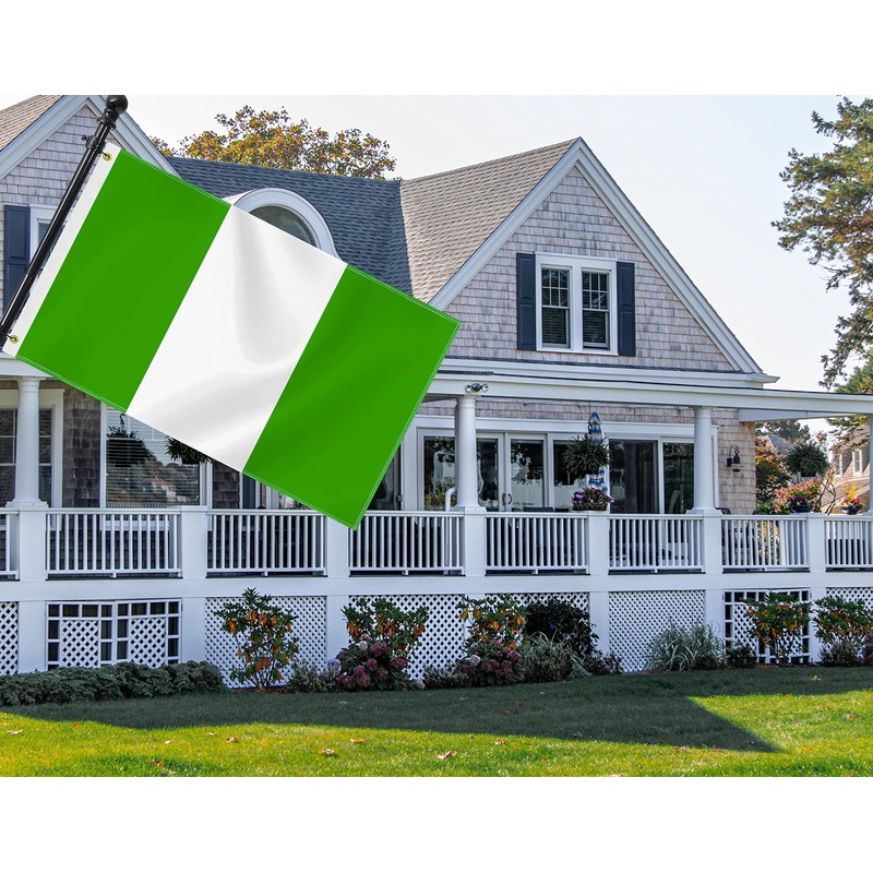 Large Nigeria Flag,3x5 FT Nigerian 75D Outdoor Banner,Nigerians Decor for