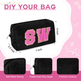 Makeup Bag Preppy Cosmetic Bag Bulk Makeup Pouch Personalize Travel Toiletry Bag Organizer Cute DIY Makeup Brushes Storage Bag for Women