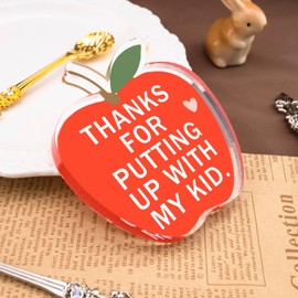 Teacher Appreciation Gifts for Women Best Thank You Teachers Ever Acrylic Plaque Gifts for Female Male Adults Unique Birthday Thanksgiving Day Gift for Teacher End of Year Gift