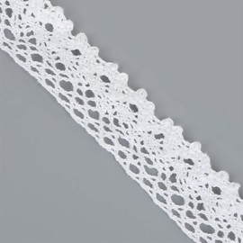 5 Pieces Lace Ribbon, White Lace Trim, Vintage Lace Ribbon, for Sewing Crafts, Wedding Decorations, Gift Boxes (White)