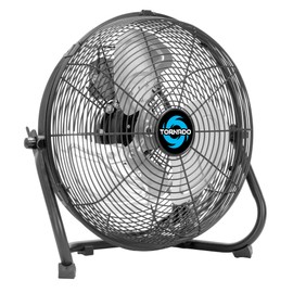 Tornado 12 Inch High Velocity Metal Floor Fan, 3-Speed Powerful Cooling for Industrial, Commercial, and Home Spaces, 120°Tilt, 6.0 FT Cord - UL safety Listed, Black