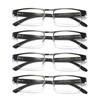 B&Q 4 Pack Metal Frame Half Frame Reading Glasses for