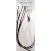 Real Feather Hair Extensions 5 Pack + Rings/Loop (Purple Auburn)
