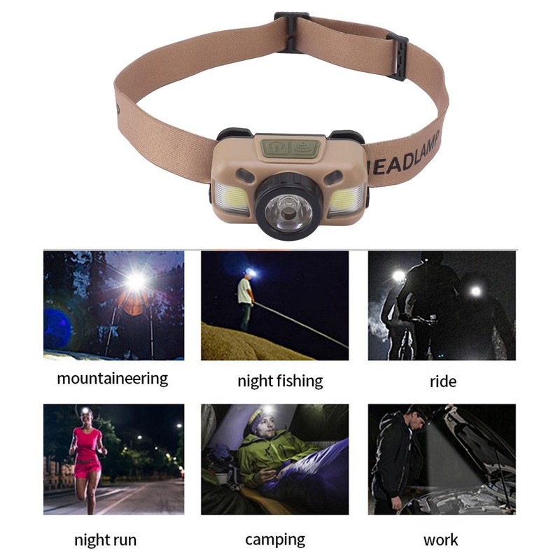 LED Headlamp Rechargeable Bright White Dual Light Mode Head Lamp