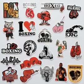 Martial Arts Stickers Parody Boxing Stickers Variety Gloves Funny Boxer Decals 50 Pack