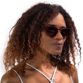 VITENZI - anteojos de sol bifocales para hombres y mujeres redondas de lectura con lectores - Lucca, Borgoña, M