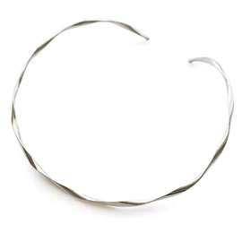 [Jewel Box] JewelVOX Choker Necklace, Women's, Surgical Stainless Steel, Metal, Hypoallergenic, Wave, Adult, No Gemstones