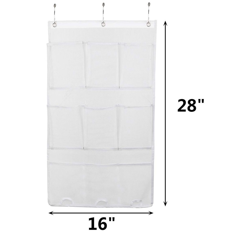 ALYER 9 Pockets Big Mesh Shower Caddy Hanging Bathroom Storage