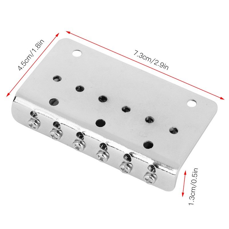 1PC Fixed 6 String Bridge Tailpiece for 52mm Electric Guitar