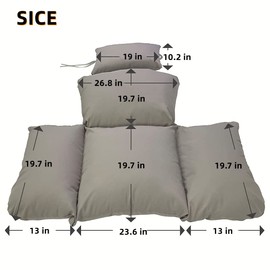 Srutirbo Swing Egg Cushion Replacement Waterproof, Outdoor Hanging Basket Seat Cushion Pillow, Foldable Hanging Egg Chair Back Cushions with Headrest Pillow (Wine red)