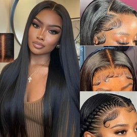 LICHANG 13x4 Lace Front Wigs Human Hair 200 Density 13x4 HD Frontal Human Hair Lace Front Wigs Straight HD Lace Front Wigs Human Hair Straight Glueless Wigs Human Hair Pre Plucked for Women 32 Inch