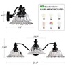 XIEDUN Farmhouse Vanity Lights for Bathroom Vanity Light Fixtures Black