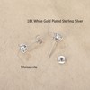GW Moissanite Earrings 925 Silver 18 Carat Gold-Plated Women's Stud