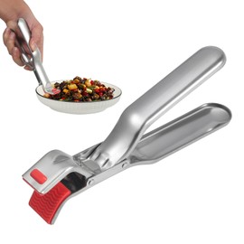 FHISKUNYU, Pack of 2 Tongs for Hot Air Fryer, Air Fryer Tongs, Stainless Steel Tongs, Non-Slip and Heat Resistant, Suitable for Lifting Hot Bowls, Plates, Pots, Oven, Baking Tray