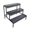 aboxoo 3 Tier Stair Style Large Metal Plant Stand, Garden