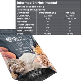 Hongos Power Mix 7x en Polvo 100g Melena de Leon, Reishi, Cordyceps, Shiitake, Cola de Pavo, Chaga y Maitake 100% Mexicano