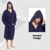 Sock Stack Men's Hooded Waffle Robe Dressing Gown Bathrobe for