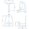 Croydex Sutton Wall Mounted Robe Hook with Zinc Alloy Construction,