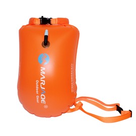XZSUN 20L Storage Swim Buoy for Open Water Swimmers ，Waterproof Dry Bag Swim Safety Float(Orange)