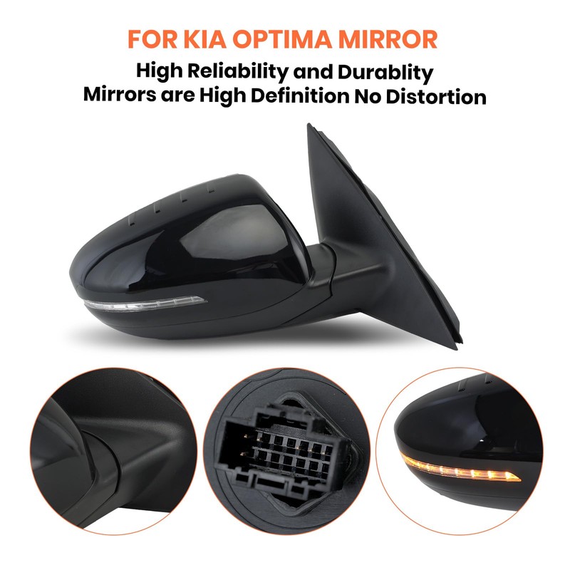 MOFOAP Passenger Side Mirror Compatible with 2014 2015 Kia Optima