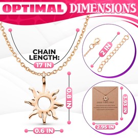 Tesorrio Sun Gold Choker Necklace for Women - Rose Gold Necklace for Women Gold Choker Necklaces Gold Chain Necklace Women Gold Necklace - Charm Necklace Christmas necklace gift