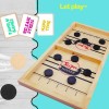 Games Hub Fast Sling Puck Game Wooden Hockey Table Game