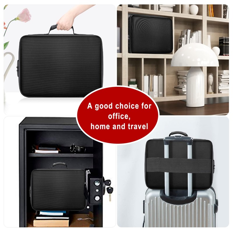 Fireproof Document Box,Fire Proof Documents Storage Box with Lock,Box Files