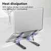 Tonmom Laptop Stand for Desk, Adjustable Laptop Riser ABS+Silicone Foldable