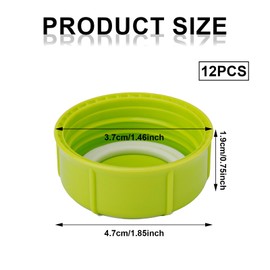 12pcs Narrow Baby Bottle Caps for Dr Brown, BPA-Free Travel Bottle Caps Leakproof Baby Bottle Storage Lids with Sealing Gasket Replacement Parts for Medela Ameda (Green)