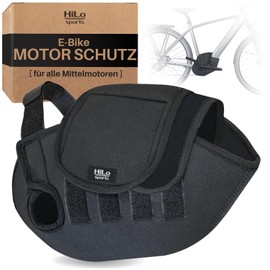 HiLo sports E-Bike Motor Protective Cover – [For All Middle Engines] – Suitable for Bosch, Shimano, Brose, Yamaha – Bicycle Transport Protection in Rain, Splash & Dirt – Neoprene Bicycle Protection
