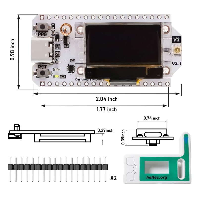 APKLVSR LoRa ESP32 Board, Lora V3 WiFi + BLE Development