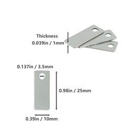Metal Engraving Blanks Stamping Blanks 304 Stainless Steel Rectangle Blank Tags 25 PCS 2.5cm*1cm