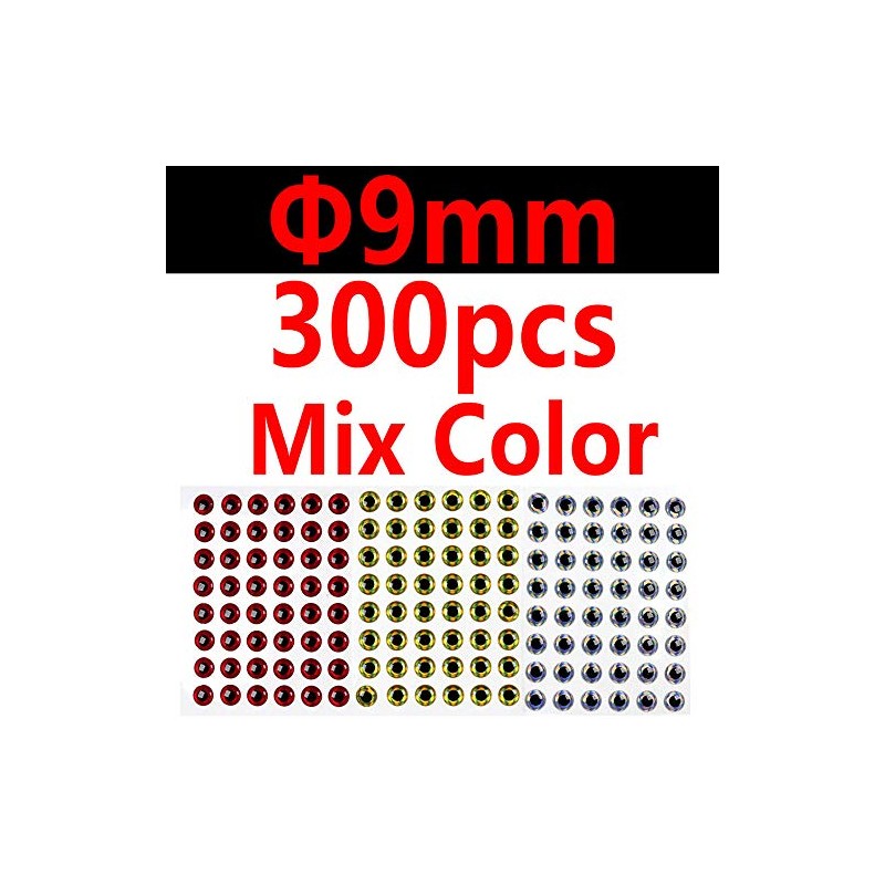 Wifreo 300PCS 3D Bionic Fish Eyes Fly Tying Material Lure