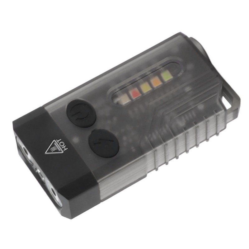 Mini Flashlight Portable Rechargeable Buzzer Alarm Keychain Light for Camping