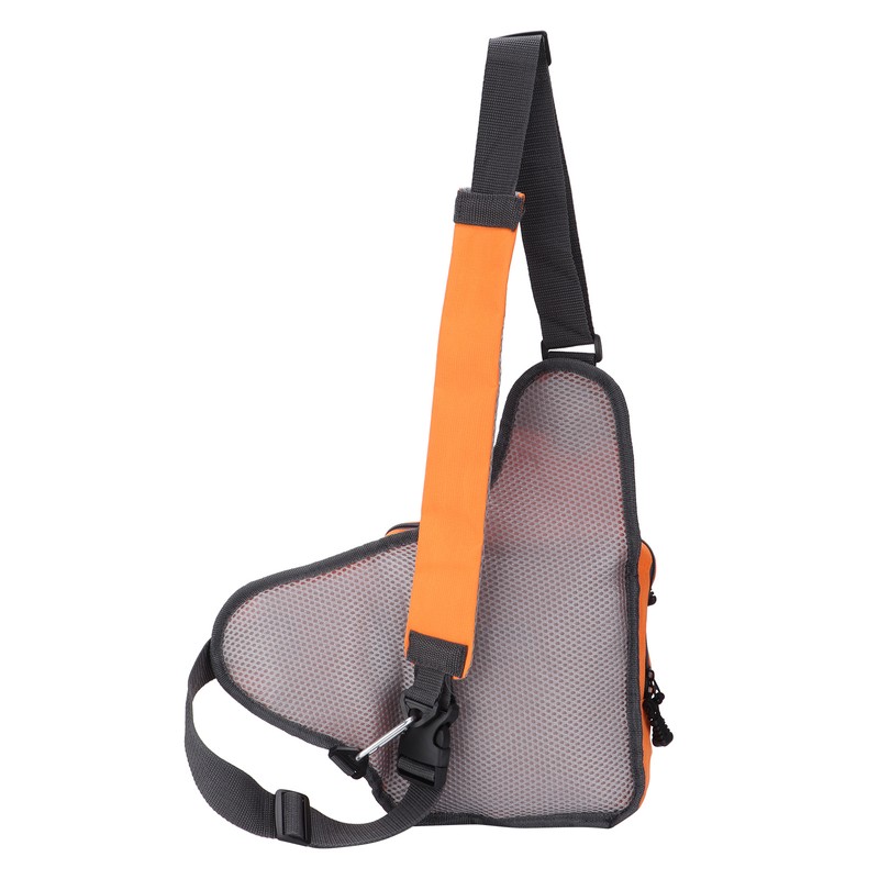 Polyester Multifunctional Fishing Tackle Crossbody Bag with Adjustable Shoulder Straps(Orange