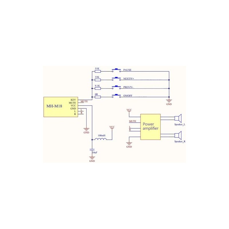 DollaTek MH-M18 Wireless Bluetooth（BLT 4.2 ） MP3 Audio Receiver board