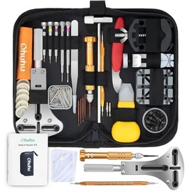 Kit de reparación de reloj, Ohuhu 192PCS Kit de herramientas para quitar la correa del eslabón del reloj, herramientas para quitar la tapa trasera del