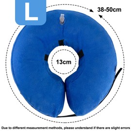 HTTDSLF Dog Collar, Protective Collar, Dog Collar, Leak Protection, Inflatable Dog Collar, Cat Lick Protection, Inflatable Collar for Dogs (Blue, L)