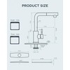 FORIOUS Black Kitchen Faucet with Pull Down Sprayer, Stainless Steel