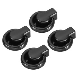 uxcell Ball Stud Rivet, 4Pcs Rivet Stud Screw Ball Post Head Buttons with D Ring for Purse Chain Connector DIY Art Leather Craft, 7.7mm Black