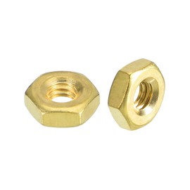 METALLIXITY Hex Nuts (1/4"-20) 25Pcs, Brass Coarse Thread Hexagon Nut Hardware Machine Screw Nut - for DIY Home Repair Machinery