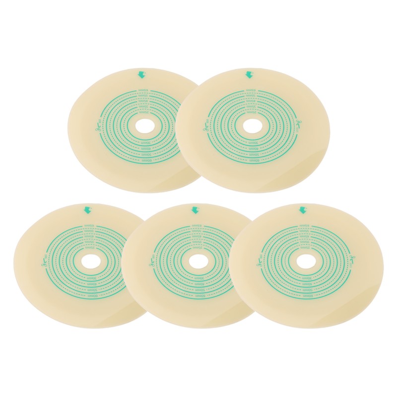 5pcs Ostomy Bag Barrier Clear Scale Cuttable Self Adhesive Hydrocolloid
