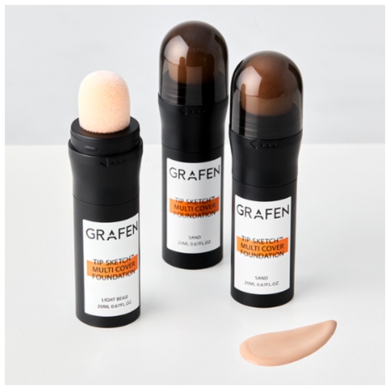 GRAFEN Tip Sketch Multi Cover Foundation 20ml, Shade:23 Sand