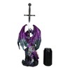 Ebros Gift Large Legendary Celtic Metallic Purple Armored Knight Dragon