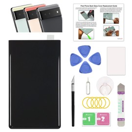 GREEN FUSION Compatible with Pixel 6 Back Glass Cover Replacement, Pixel 6 Back Glass for All Carriers, Includes Repair Tools & Instruction, Stormy Black