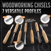 High-Quality Wood Carving Tools Set of 7 Chisels and Gouges